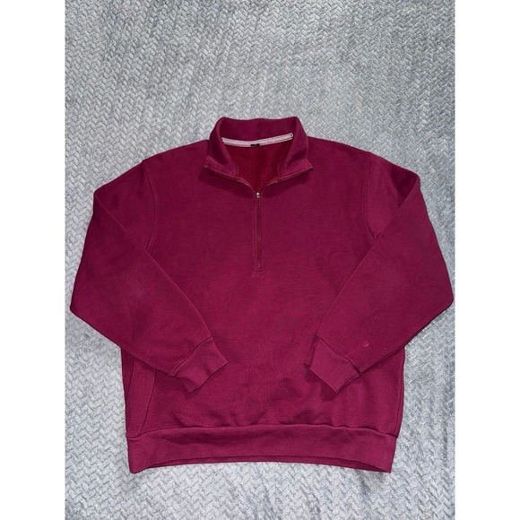 Lululemon Men's Oversized-Fit Fleece Half Zip Long Sleeve POME‎ Pomegranate Sz M
